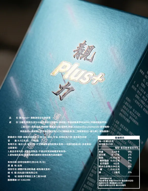 靚力 Plus+ 運動益生菌膠囊產品資訊圖